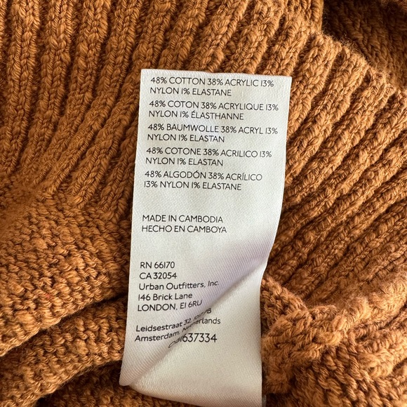 Anthropologie Maeve V-Neck Polo Honey Pullover Sweater Size Large New With Tags - Picture 12 of 13